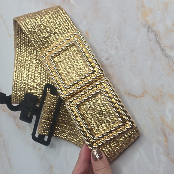 Gold elastic belt 2x new - Picture 2 of 6